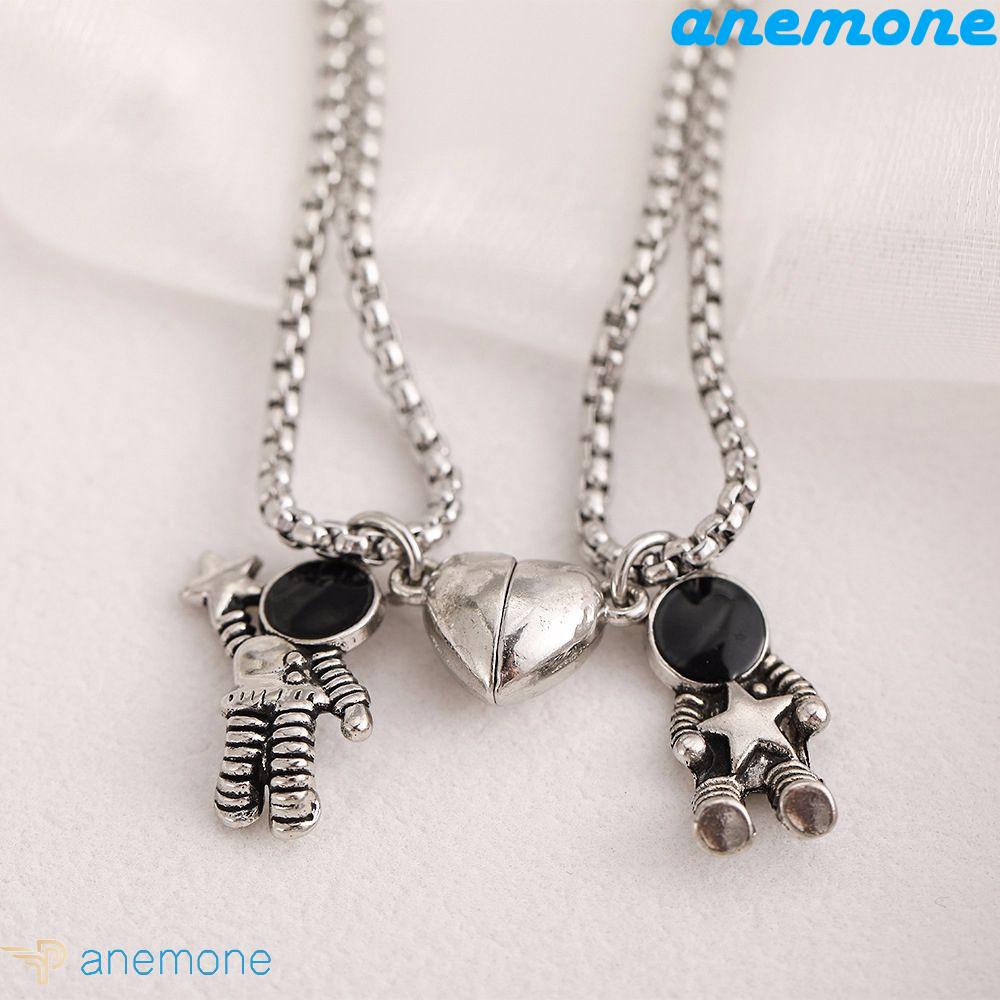 ANEMONE Vòng cổ Mặt Hình Phi Hành Gia Phong Cách Hàn Quốc Thời Trang Cho Cặp Đôi