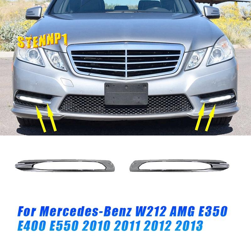 Vỏ Bọc Đèn Sương Mù Phía Trước Bằng Chrome Thay Thế Cho Xe Hơi L + R 2128852174 2128852274 Khung Viền Trang Trí Đèn Xe Hơi Mercedes-Benz W212 AMG 2010-2013