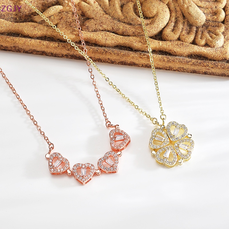 Vòng cổ Mặt Trái Tim Đính Đá Thời Trang Dành Cho Nữ Mới