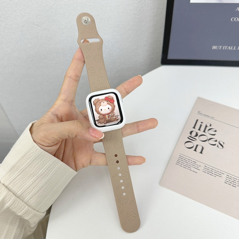 Dây Đeo Đồng Hồ Thay Thế Họa Tiết My Melody 3D Ultra 49mm S8 Series 8 7 SE 6 5 4 3 2 1