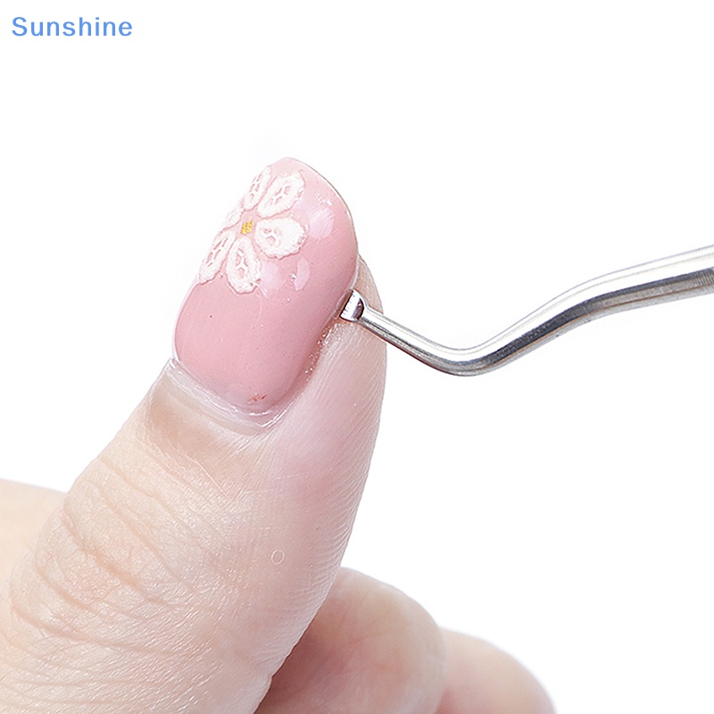 Que Hai Đầu Loại Bỏ Bụi Bẩn Chăm Sóc Móng Bằng Thép Không Gỉ