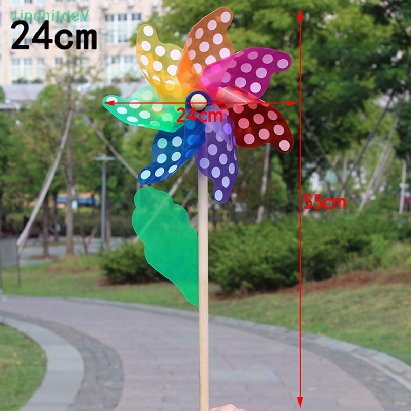 [TinchitdeV] Đồ Chơi Chong Chóng Gió Sân Vườn Bằng Gỗ 24cm [Mới]