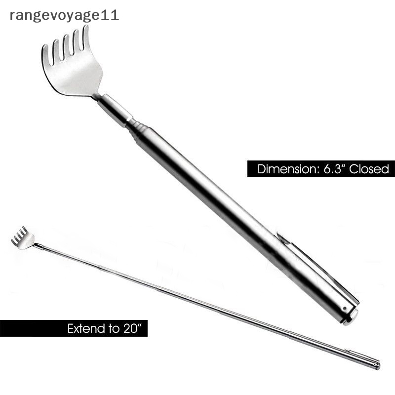 [Rangevoyage] Cây Gãi Lưng Bằng Thép Không Gỉ Có Thể Kéo Dài Nhỏ Gọn [vn]