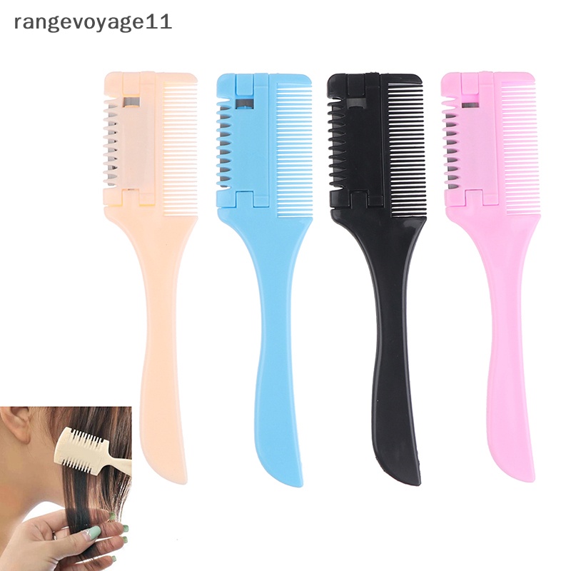 Lược Chải Tóc Hai Mặt Thiết Kế Mỏng Kèm Lưỡi Dao Tiện Dụng DIY