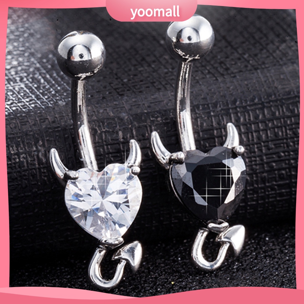 Khuyên Rốn Hình Trái Tim Đính Đá Thời Trang Gợi Cảm