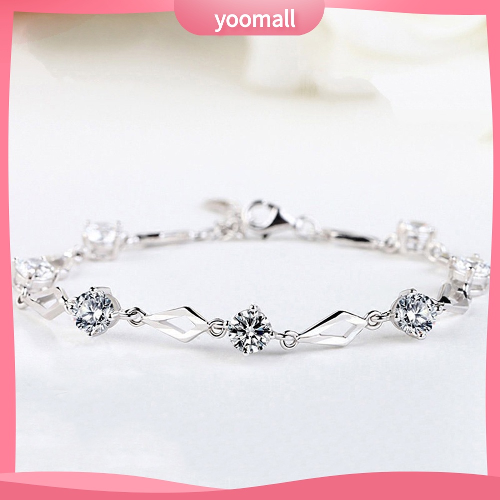 Vòng Đeo Tay Đính Đá Lấp Lánh Thời Trang Dành Cho Nữ