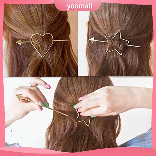 Kẹp Tóc Hình Ngôi Sao / Trái Tim Thời Trang 1 Cái