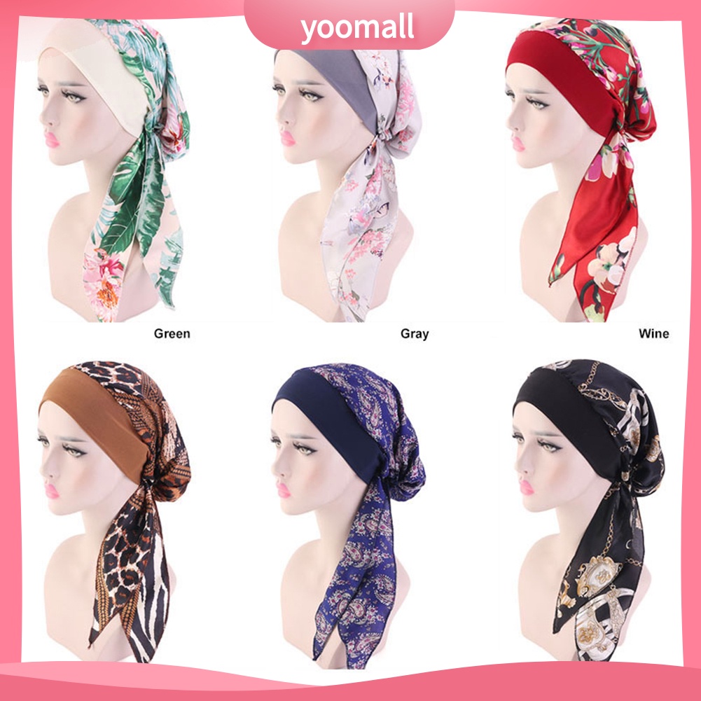 Mũ Trùm Đầu Co Giãn In Họa Tiết Hoa Phong Cách Cướp Biển Cho Nữ