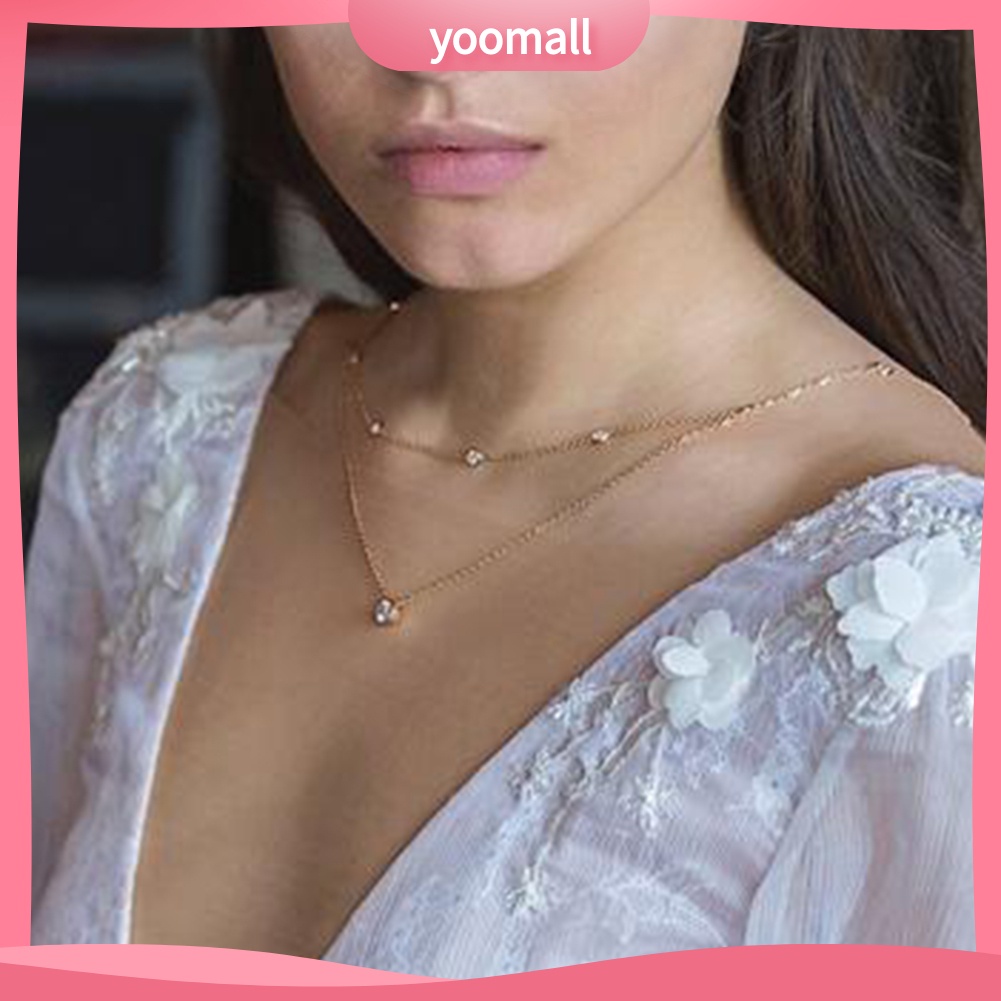[YM] Vòng cổ Body Chain Dáng Dài Đính Kim Cương Giả Trang Sức Cho Cô Dâu Trong Tiệc Cưới