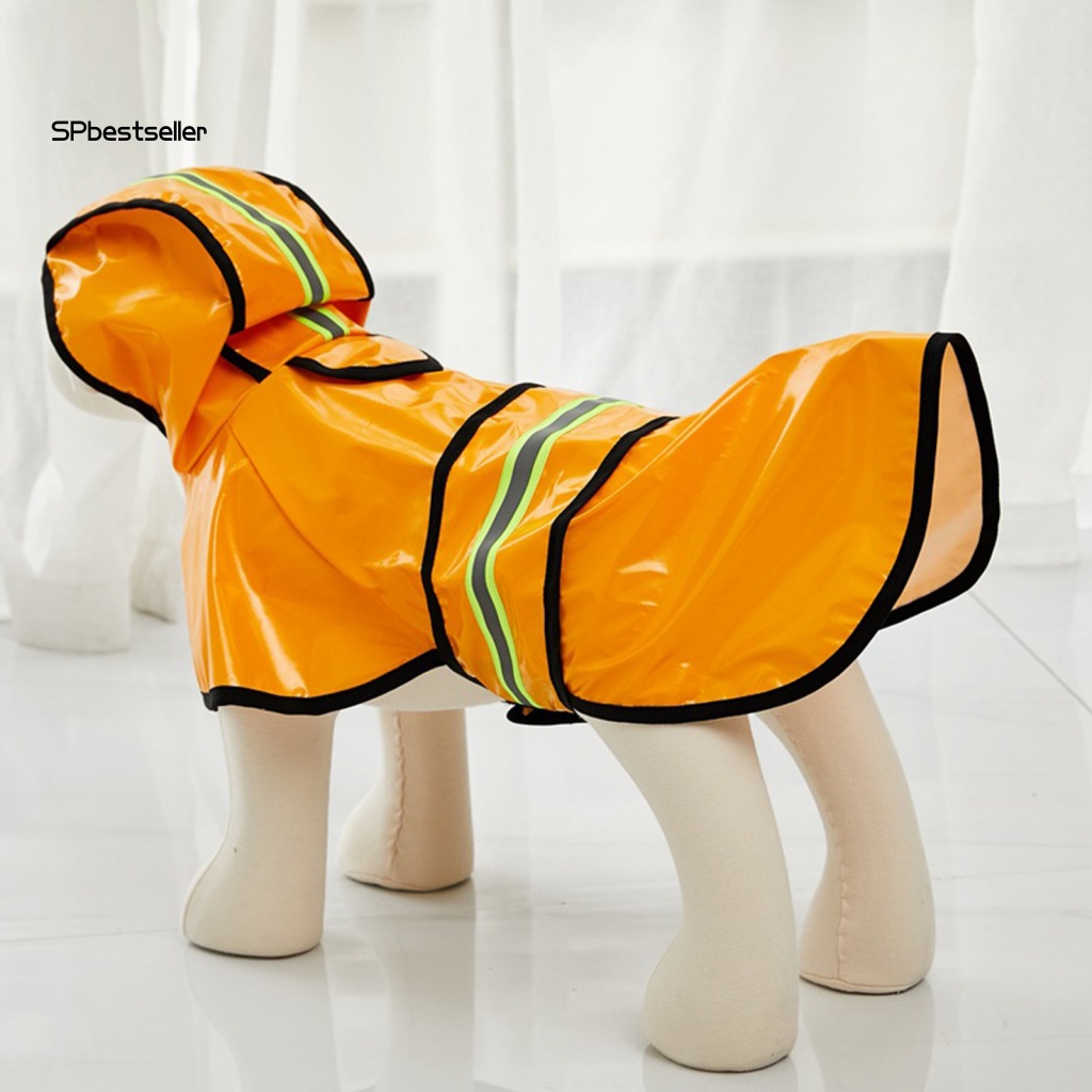 Áo Mưa Họa Tiết Sọc Phản Quang Dễ Sử Dụng Cho Thú Cưng