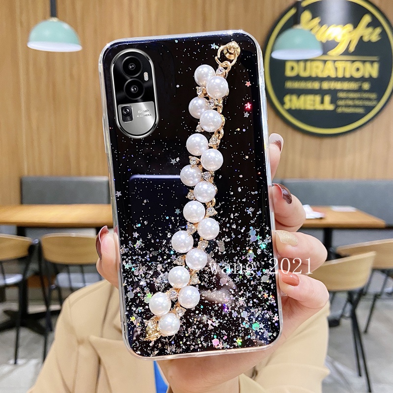 Ốp Điện Thoại Mềm Trang Trí Kim Tuyến Kèm Dây Đeo Cho OPPO Reno10 Pro + Plus 5G Reno 10 Reno10Pro + OPPO A78 NFC 4G 2023