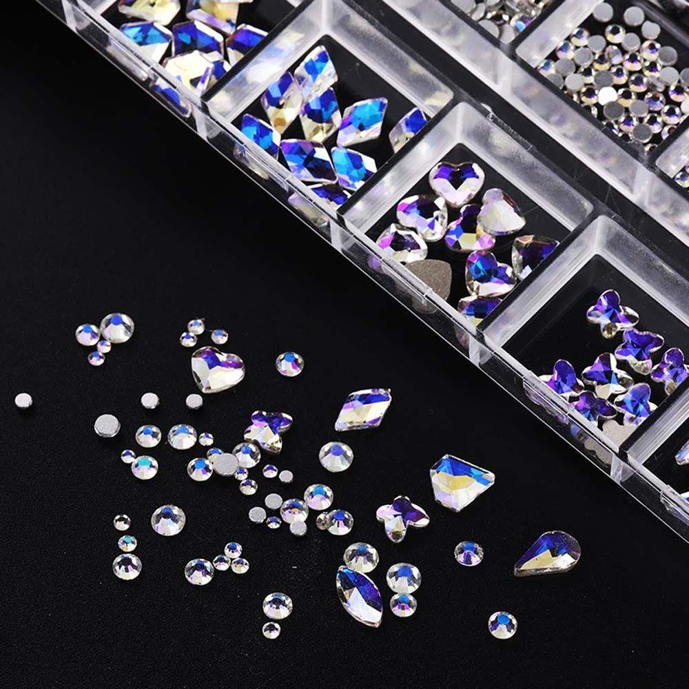 ANEMONE Phụ Kiện Đính Đá 3D Nhiều Hình Dạng Trang Trí Móng Tay Cho Nữ