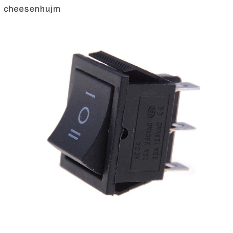 1 Công Tắc Bật / Tắt Màu Đen KCD4 6 PIN 16A / 250VAC 20A / 125VAC