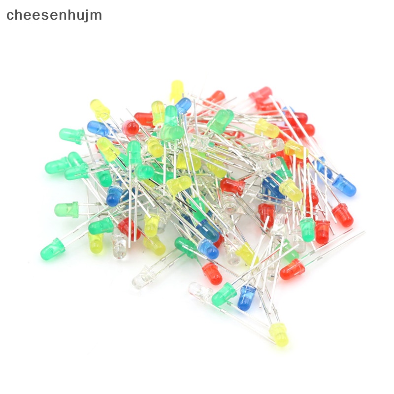 Set 100 Đèn LED Diodes 3mm 20mA 2Pin Đa Dụng Chất Lượng Cao