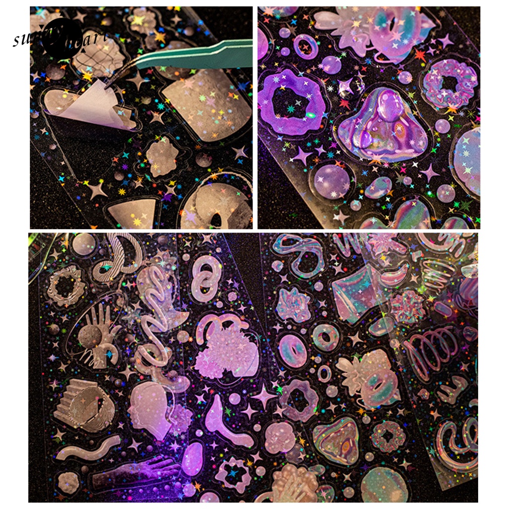 Bộ 4 Tấm Dán Trang Trí In Chữ sunnyheart Dễ Thương