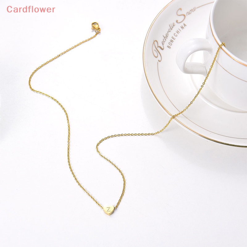 Vòng Cổ Choker Mặt Trái Tim Chữ Cái Từ A Đến Z Đơn Giản Thời Trang Cho Nữ