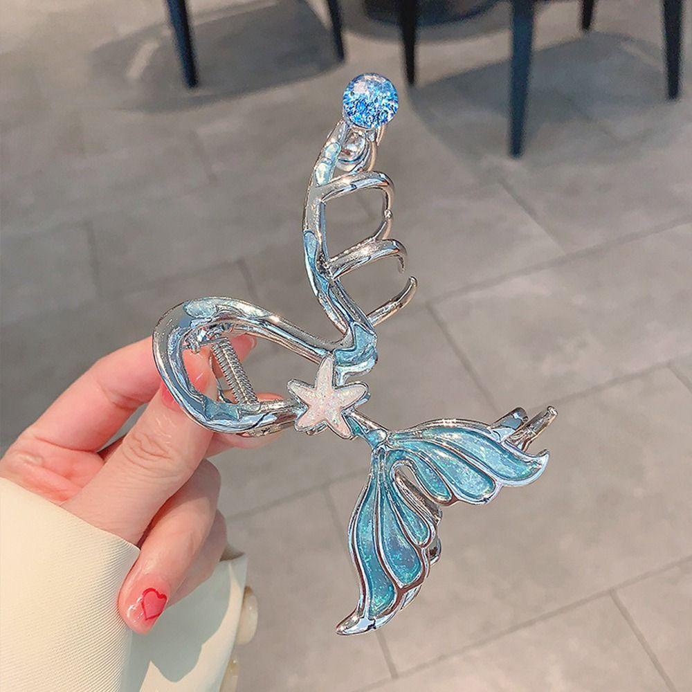 Anemone Kẹp Tóc Hình Đuôi Cá / Sao Biển Cỡ Lớn Thanh Lịch Rửa Mặt Phong Cách Hàn Quốc