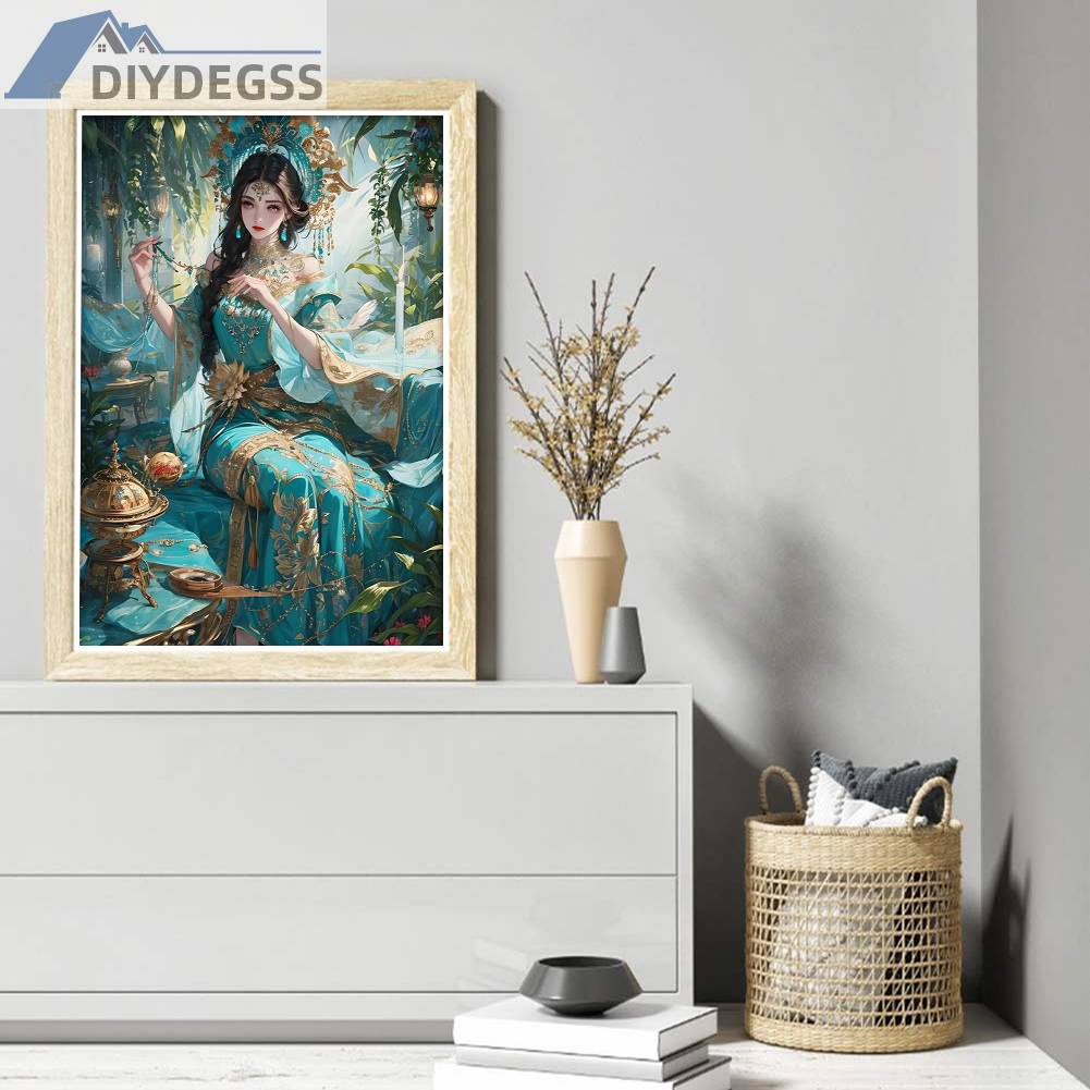 Toàn Bộ Bộ Tranh Thêu Chữ Thập 11CT Bằng cotton Thân Thiện Với Môi Trường Hình Cô Gái