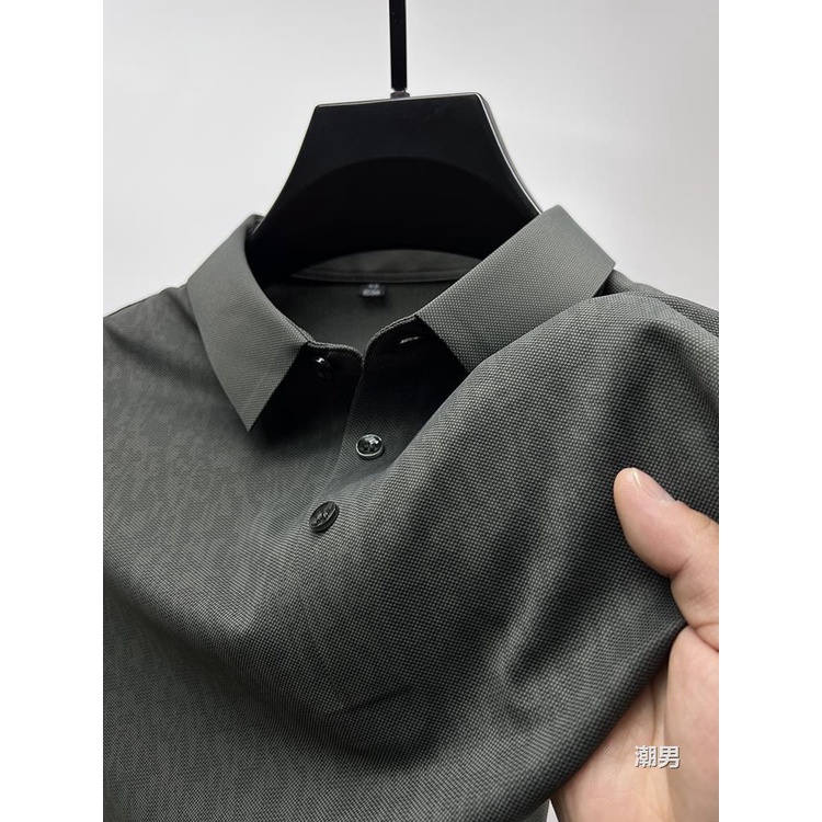 Áo Thun polo Tay Ngắn Màu Trơn Phong Cách Âu Mỹ Thời Trang Mùa Hè Cho Nam