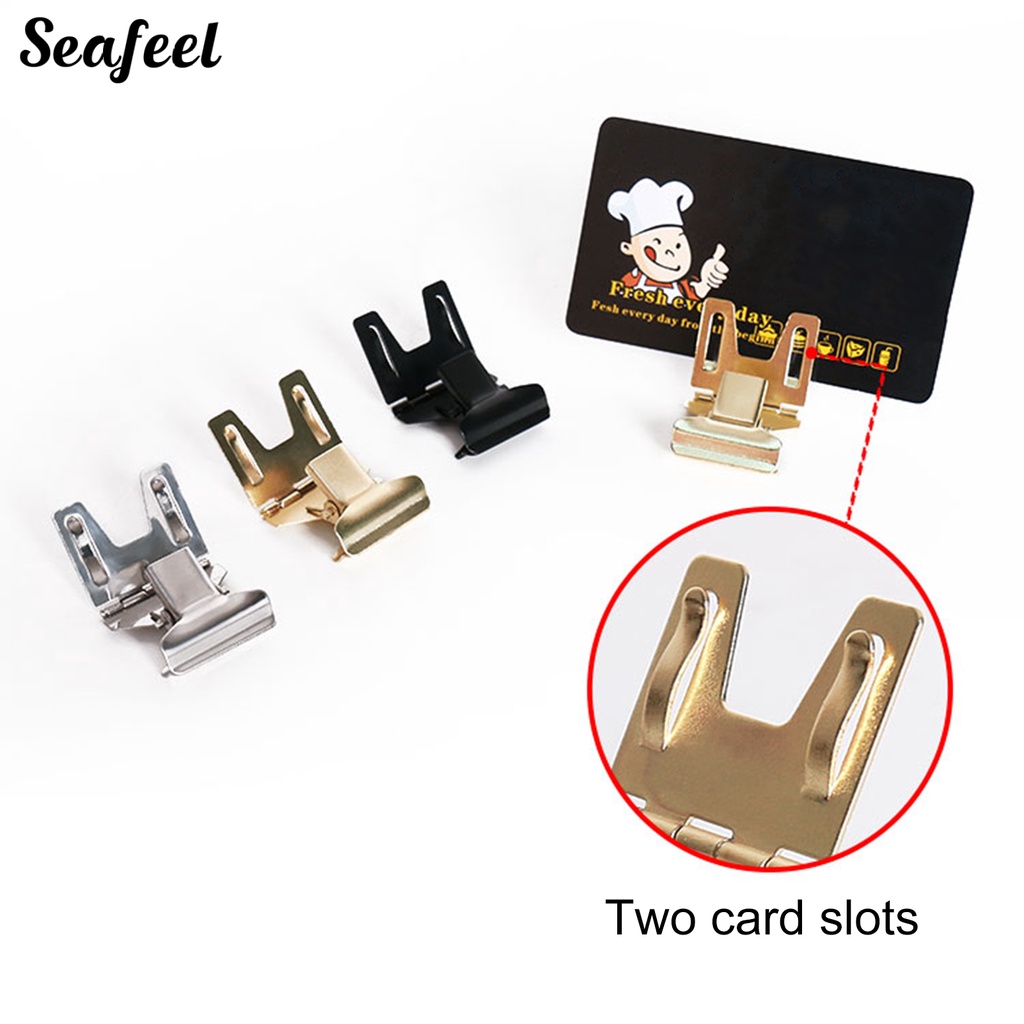 Set 10 Giá Đỡ Gắn Thẻ Ghi Chú Cửa Hàng Bán Lẻ Mạ Điện Ổn Định Có Thể Gập Lại