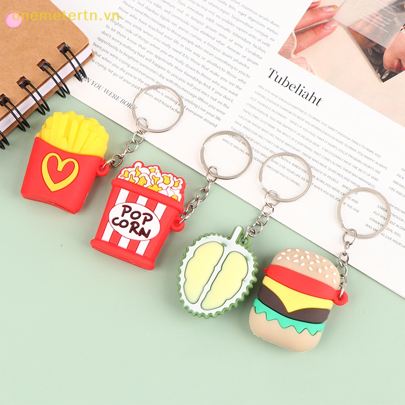 Móc Khóa Hình Đồ Ăn Sáng Tạo Bằng PVC Mềm