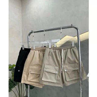 Quần Short kaki nam túi hộp form rộng - Quần Đùi nam Túi Hộp Form Unisex phối cúc