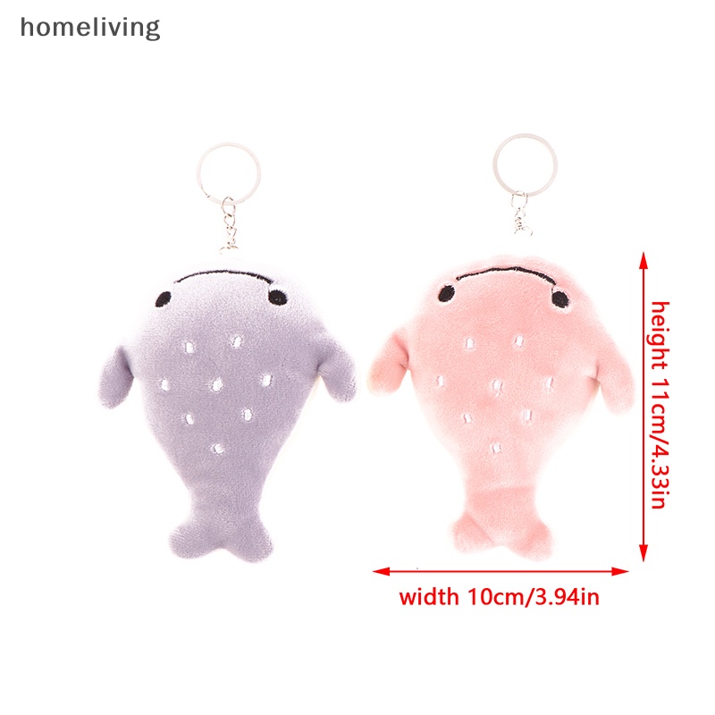 Set 2 Móc Khóa Hình Cá Mập Nhồi Bông Dễ Thương