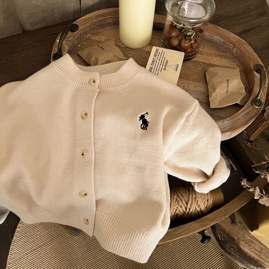 Áo Khoác Cardigan Dệt Kim Màu Trơn Phong Cách Nước Ngoài 2023 Mới Cho Bé Trai Và Bé Gái