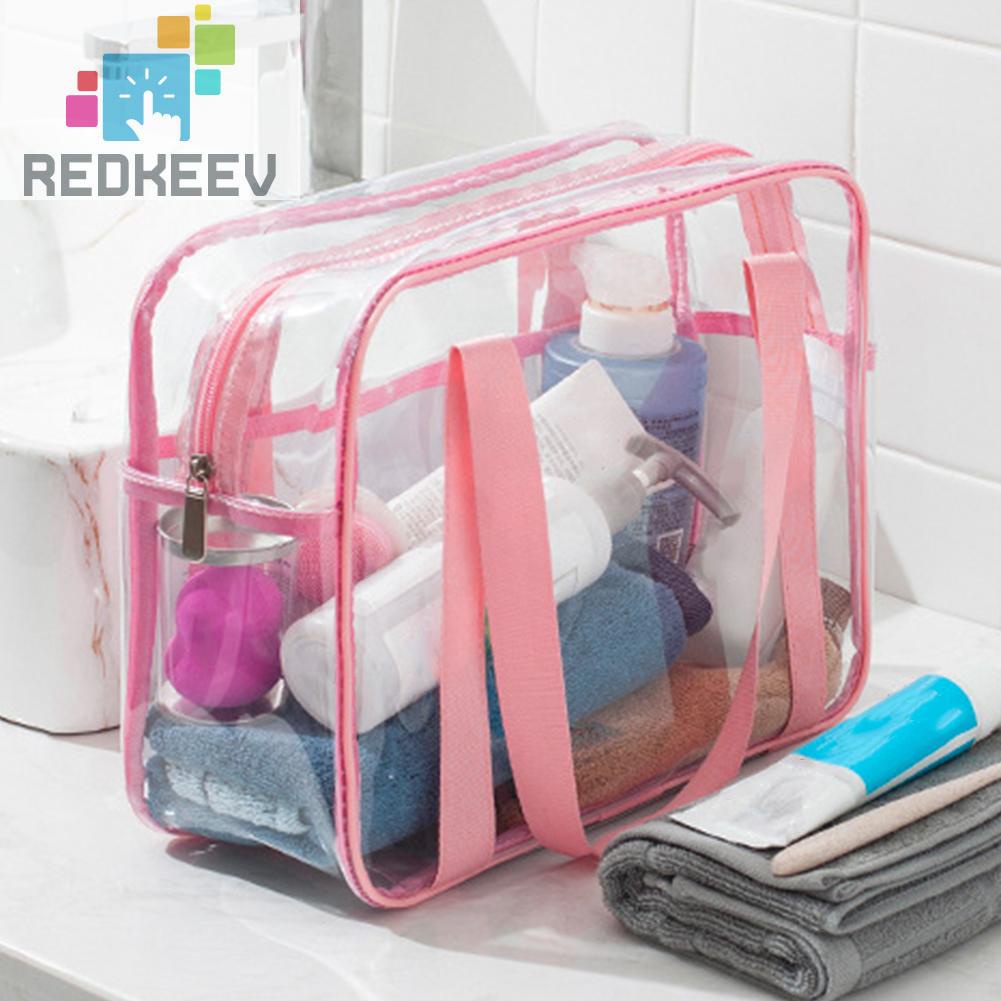 Túi Đựng Mỹ Phẩm Bằng PVC Trong Suốt Đa Năng Có Khóa Kéo Tiện Dụng Cho Nữ