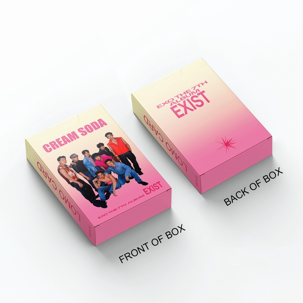 55pcs/box EXO 7th Album EXIST Photocards CREAM SODA Lomo Cards Kpop Postcards Collection LETAOTAO2023
