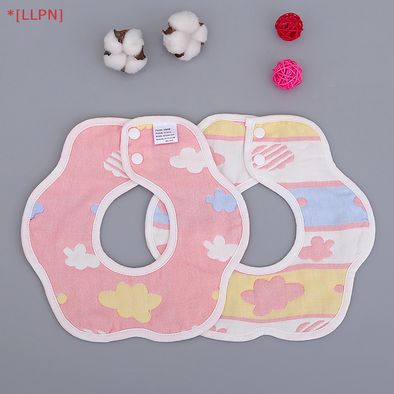 Yếm Ăn Cotton 6 Lớp Xoay 360 Độ Xinh Xắn Tiện Dụng Cho Bé Sơ Sinh