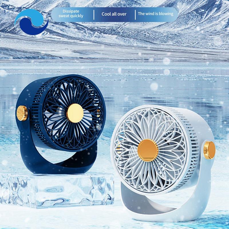 Quạt Làm Mát Điện Tử Để Bàn 2400MAh Sạc Cổng USB Có Thể Sạc Lại