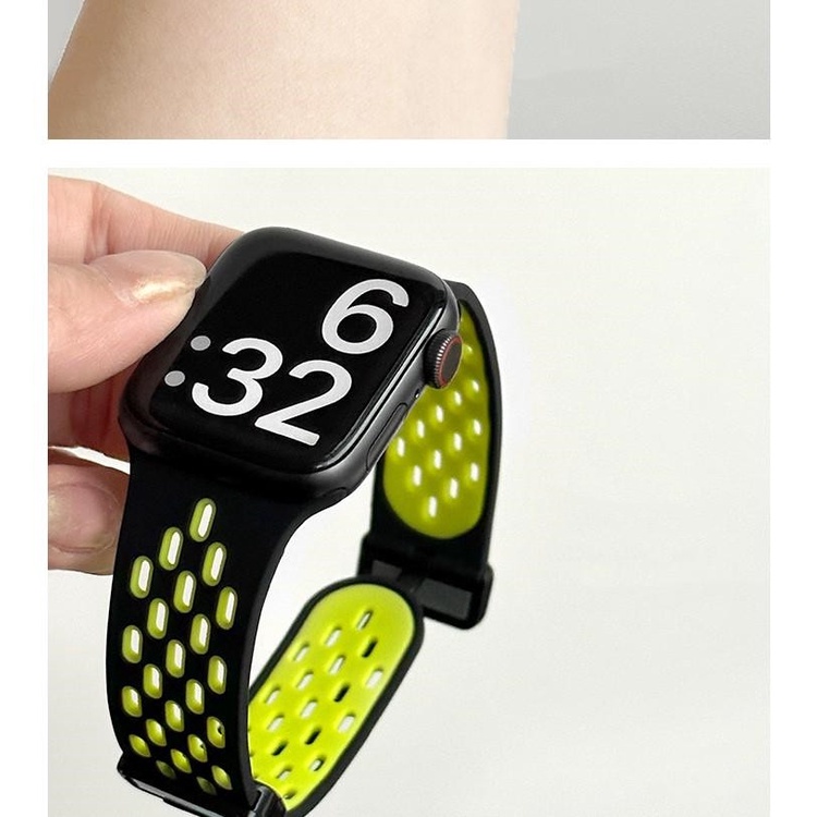 Dây Đeo silicon thao cho Apple Watch Ultra Series 9 7 8 se 6 5 44mm 45mm 40mm 41mm 49mm