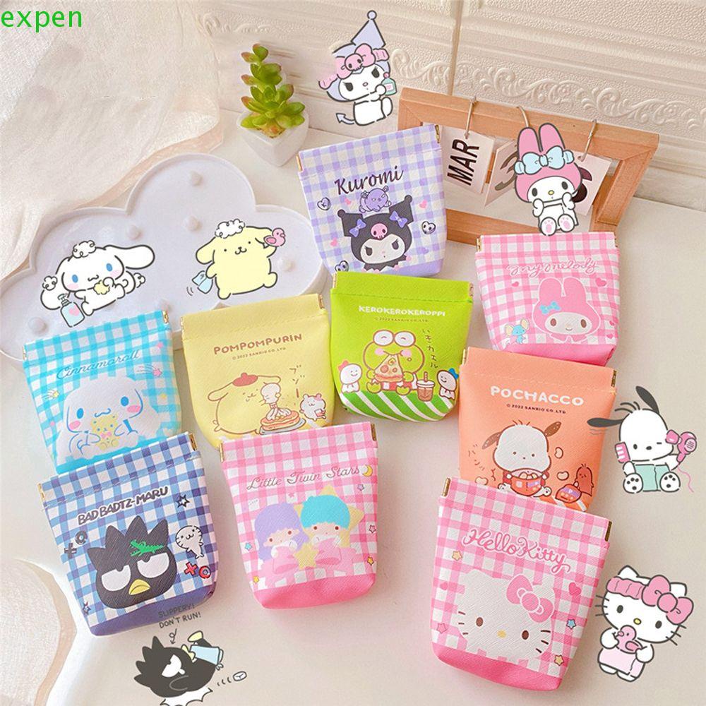 EXPEN Túi Đựng Mỹ Phẩm / Tiền Xu / Son Môi Bằng Da Pu Hình Cinnamoroll Kiểu Hàn Quốc Dễ Thương