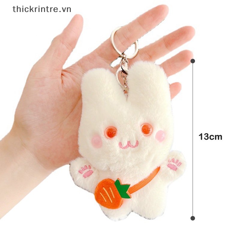 Móc Khóa Thỏ Nhồi Bông Dễ Thương Dùng Làm Quà Tặng