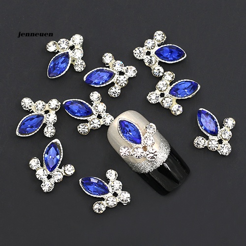 Bộ 10 Hạt Đá 3D Bằng Hợp Kim Dùng Trang Trí Móng Tay Nghệ Thuật DIY