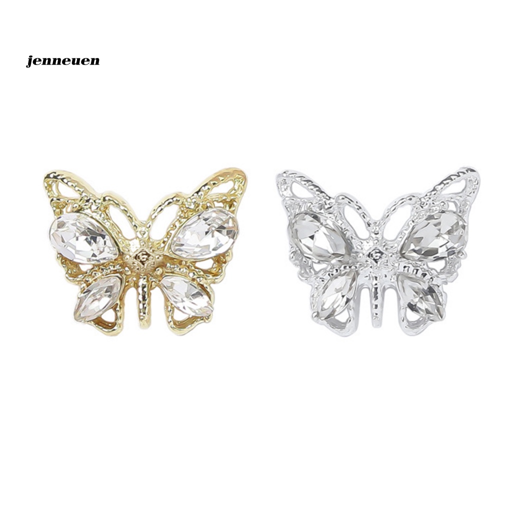 Set 20 Phụ Kiện Đính Trang Trí Móng Nghệ Thuật Hình Bướm / Trái Tim Xinh Xắn