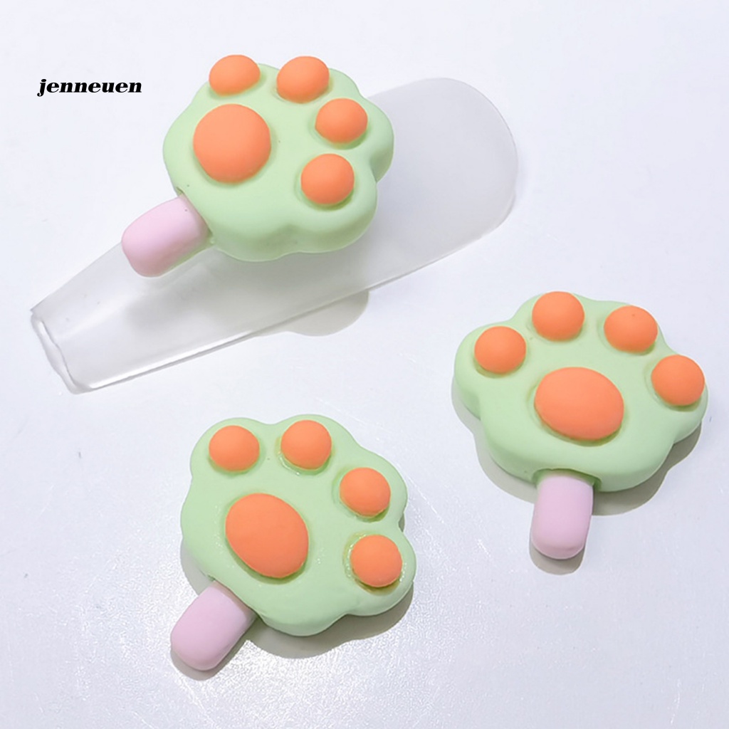 Set 20 Phụ Kiện Kẹp Trang Trí Móng Tay Hình Dấu Chân Mèo Đa Năng