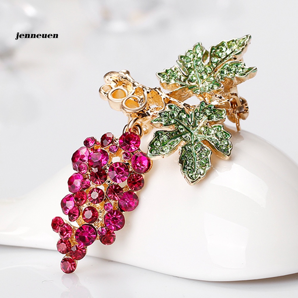 Ghim Cài Áo Hình Chùm Nho Đính Đá Nhiều Màu Thời Trang