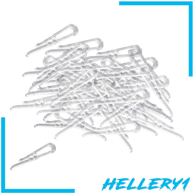 Set 200 Kẹp Cá Sấu Trong Suốt Hình Chữ U Có Thể Tái Sử Dụng Dùng Để Kẹp Quần Áo / Áo Sơ Mi / Áo Sweater