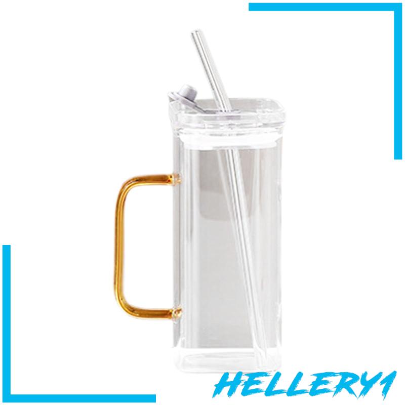 Cốc Uống Nước Trong Suốt Cách Nhiệt Hình Vuông Dung Tích 400ml