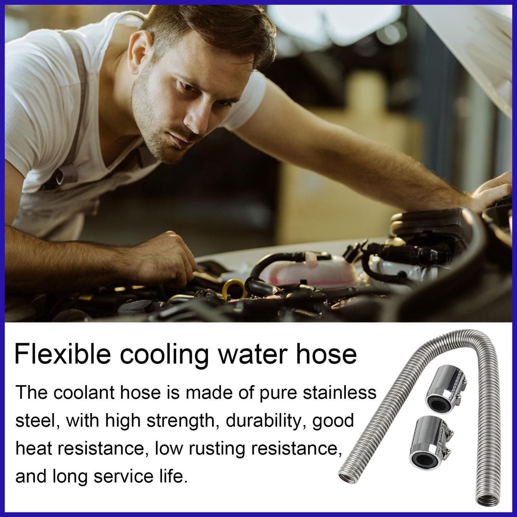 Bộ Ống Tản Nhiệt Động Cơ Xe Hơi Bằng Thép Không Gỉ Mềm Mại 24in 36in 48in Romvn