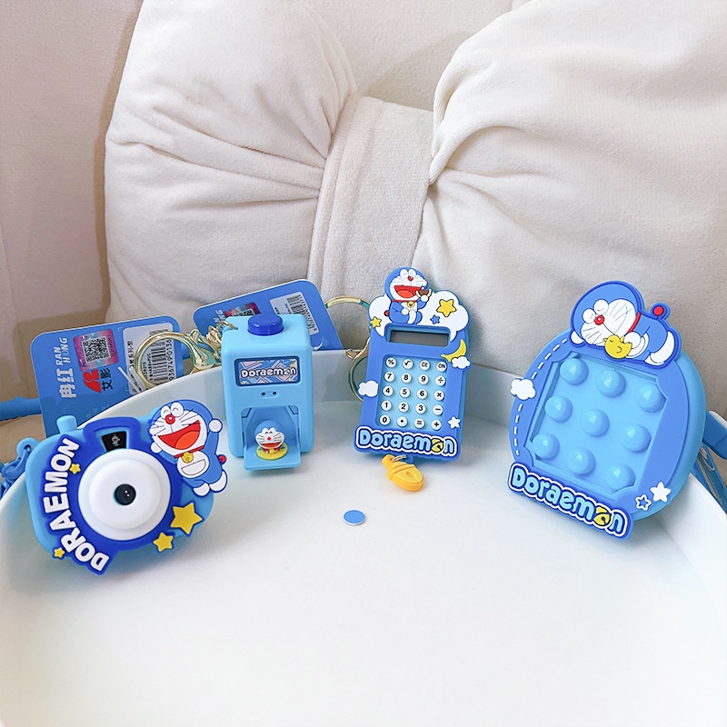 Móc Khóa Hình Máy Tính Hoạt Hình Doraemon Đáng Yêu