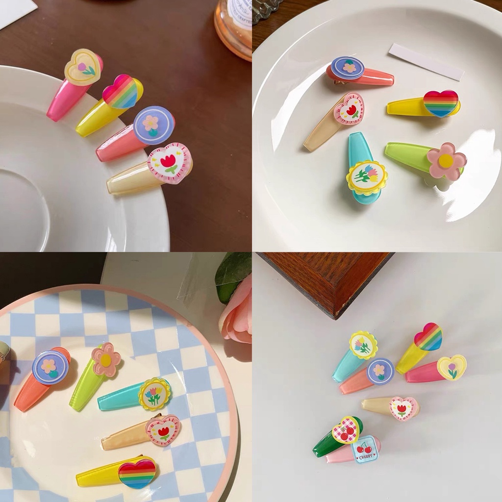 Set 1 / 5 Kẹp Tóc Hình Trái Cây Dễ Thương Cho Bé Gái