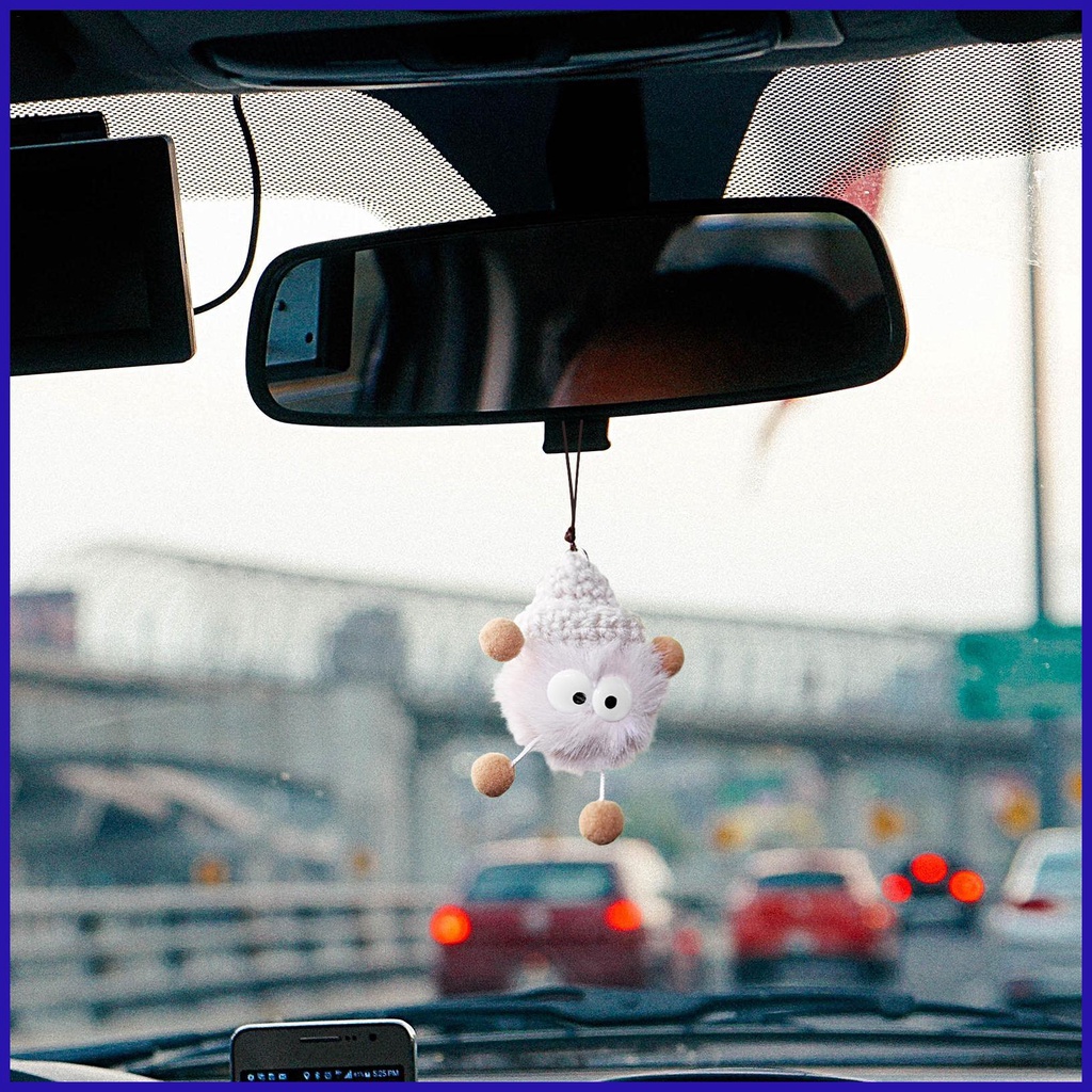 Búp Bê Hoạt Hình Nhồi Bông Mềm Mại Trang Trí Gương Chiếu Hậu Xe Hơi