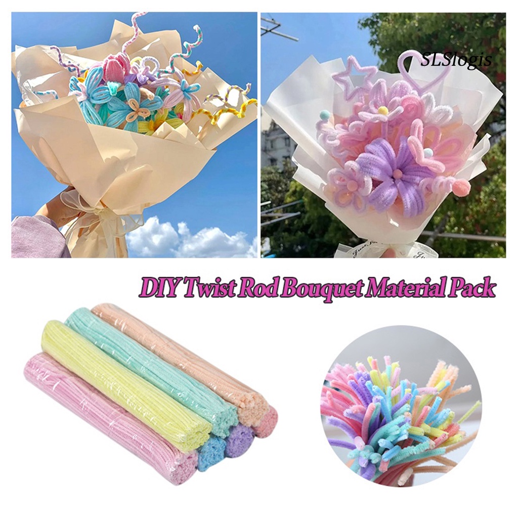 Set 100 Dây kẽm nhung màu pastel làm đồ trang trí handmade, Dây kẽm lông làm đồ chơi, hoa, ố