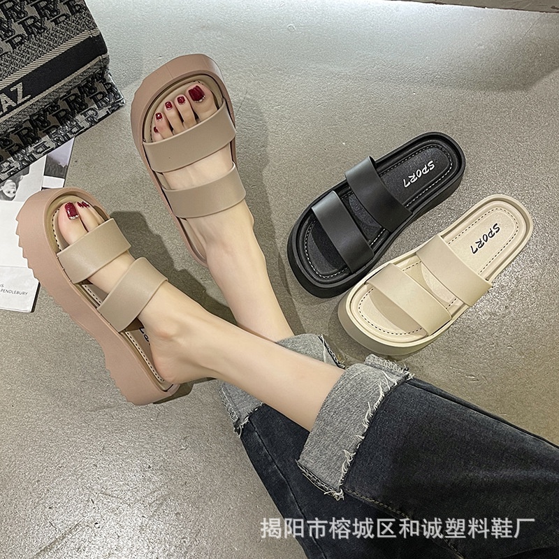 Dép Sandal Đế Dày Chống Trượt Thời Trang Mùa Hè 2023 Cho Nữ