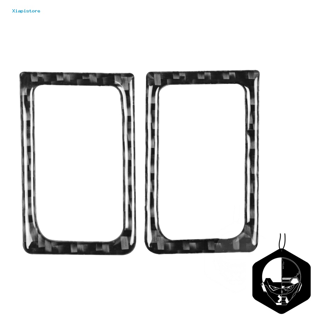 Bộ 2 Viền Bọc Nút Khóa Cửa Xe Hơi Bằng Sợi Carbon Cho Nissan GTR R35 2008-2020