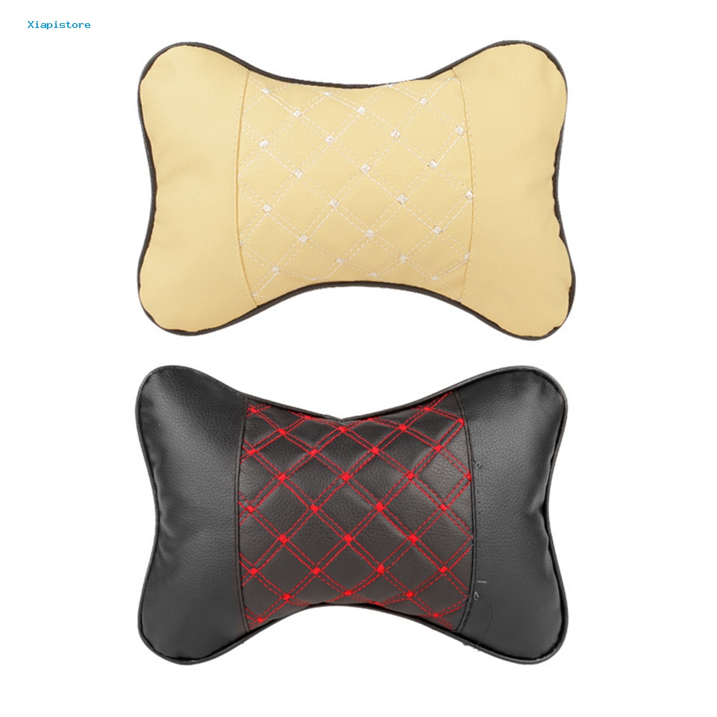 Gối Tựa Đầu Giả Da Hình Cục Xương Giảm Đau Thoải Mái Cho Xe Hơi