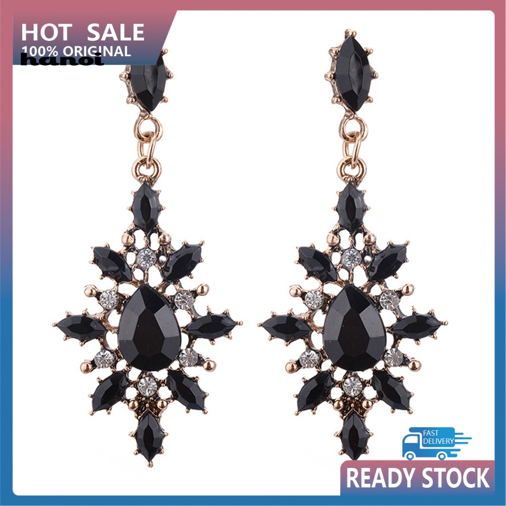 Bông Tai Giọt Nước Đính Đá Thời Trang Nữ Tính